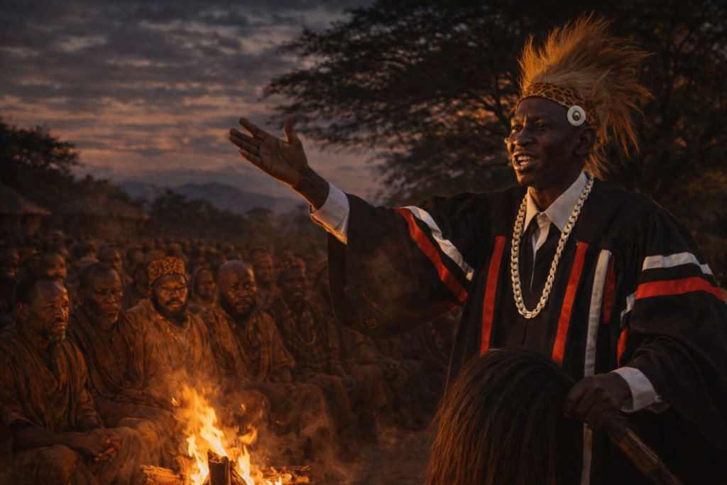 chief addressing his people